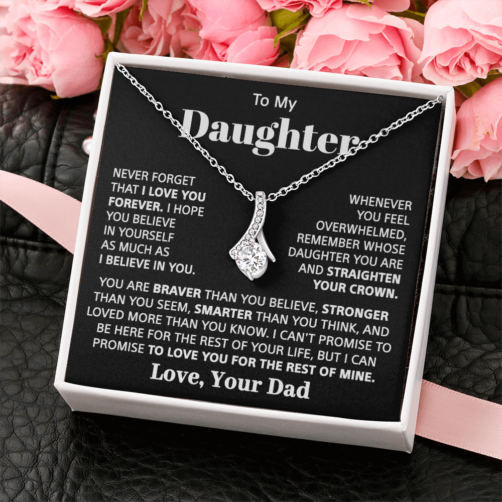 To my Daughter - Love pendant necklace - Gold