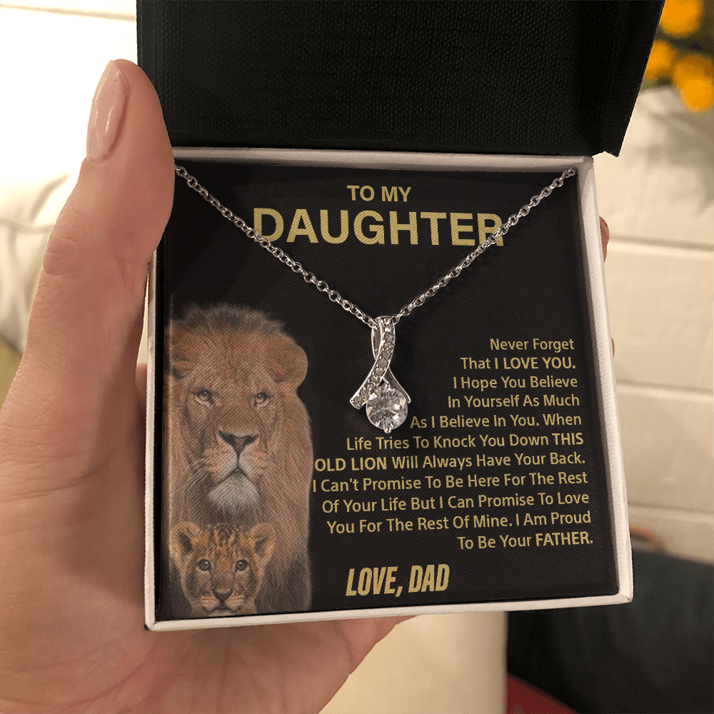 To my Daughter -  “This old lion” knot necklace