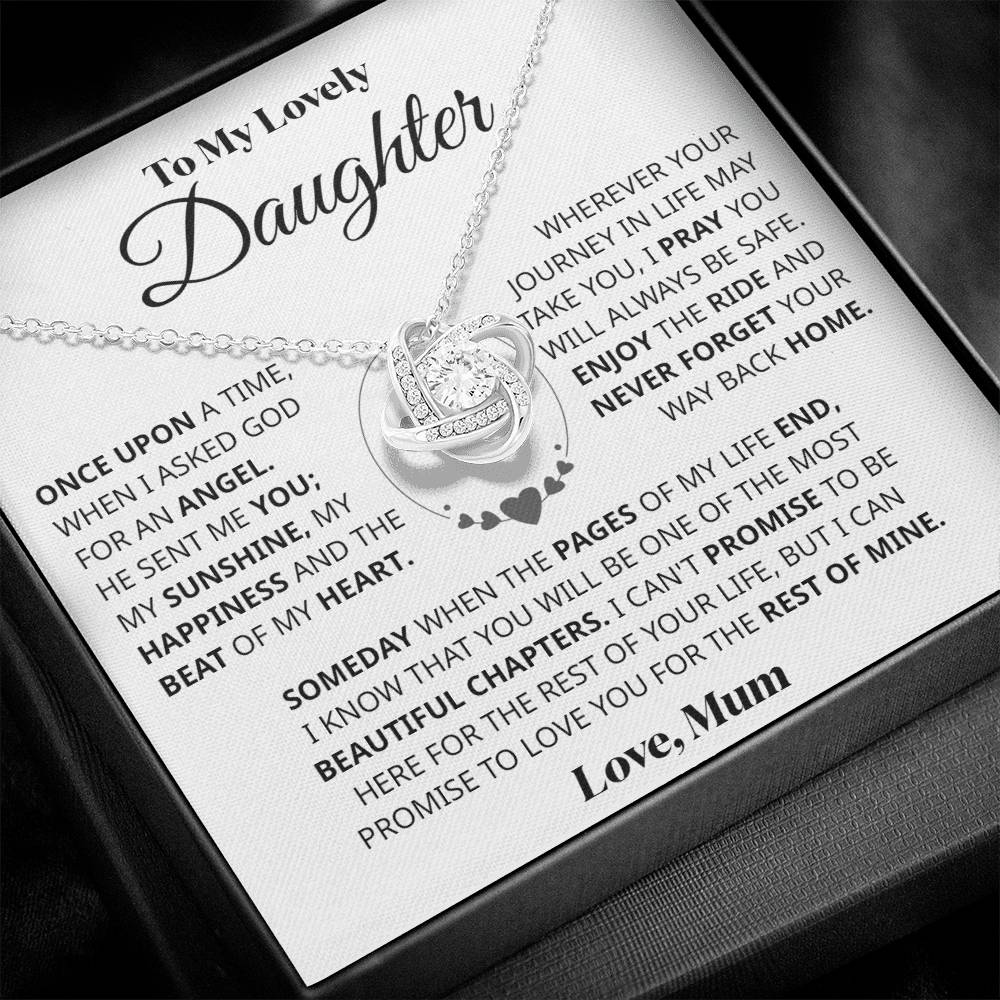 To my Daughter - Love knot necklace