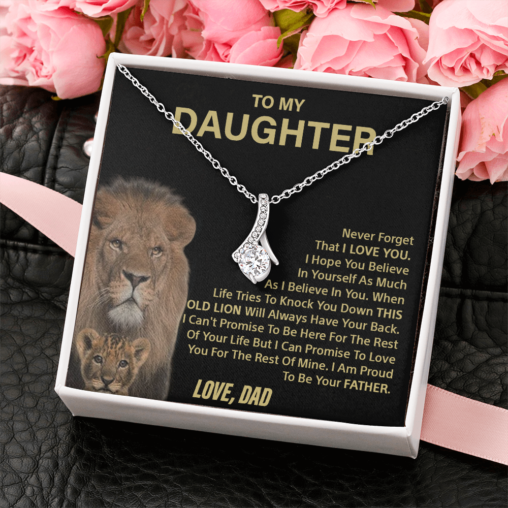 To my Daughter -  “This old lion” knot necklace