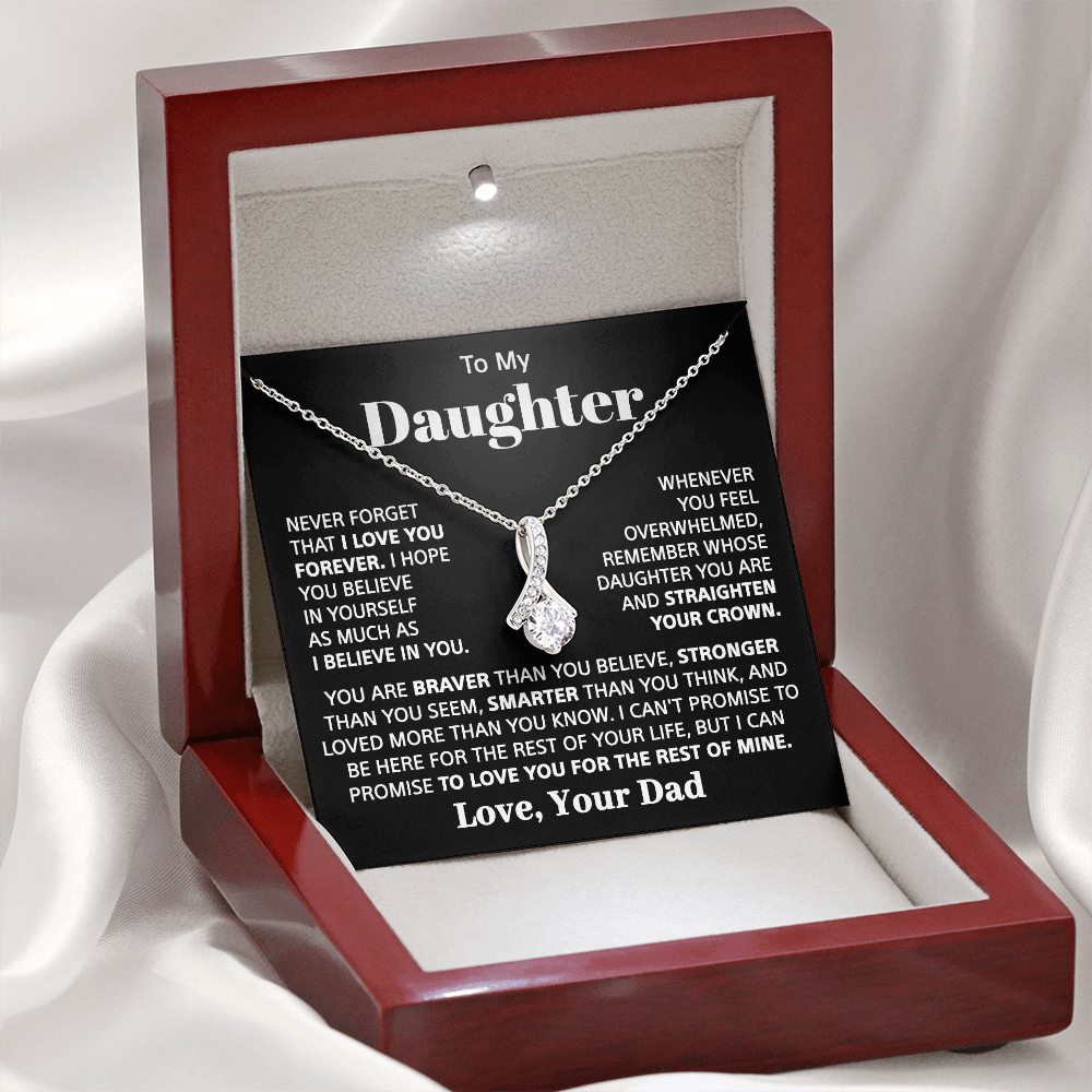 To my Daughter - Love pendant necklace - Gold