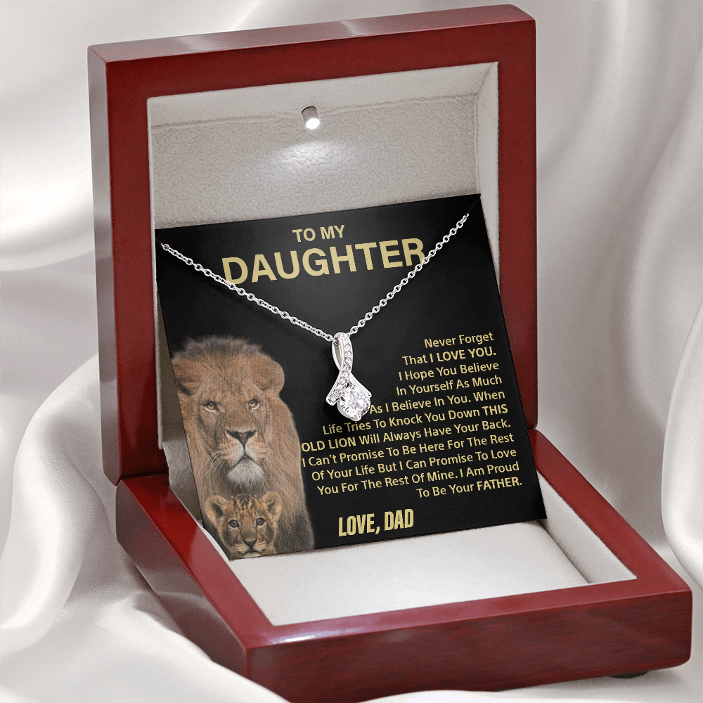 To my Daughter -  “This old lion” knot necklace - Gold