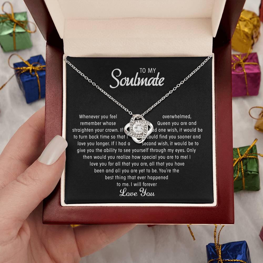 To my Soulmate - Love knot necklace