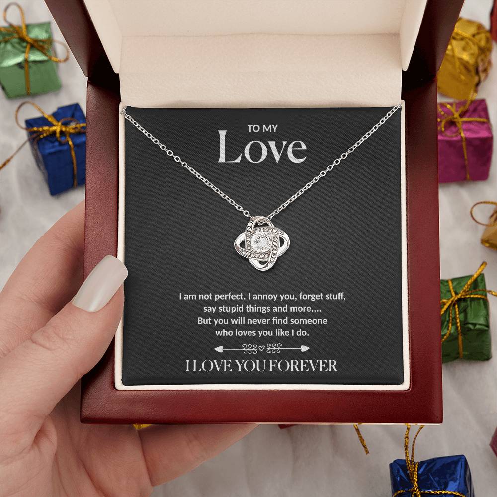 To my Love - Love Knot necklace - Gold