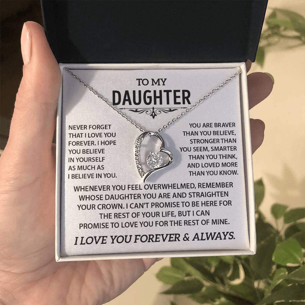 To my Daughter - Heart necklace - Gold