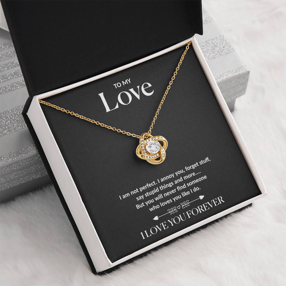 To my Love - Love Knot necklace - Gold