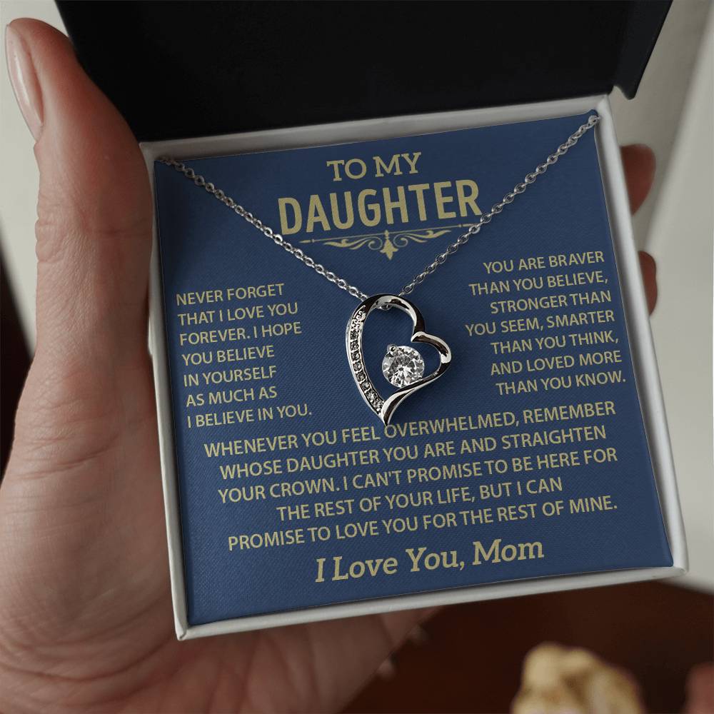 To my Daughter - Love heart necklace