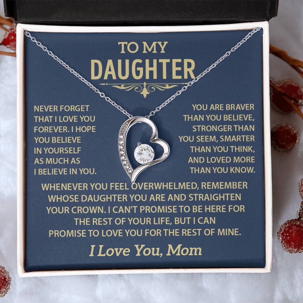 To my Daughter - Love heart necklace