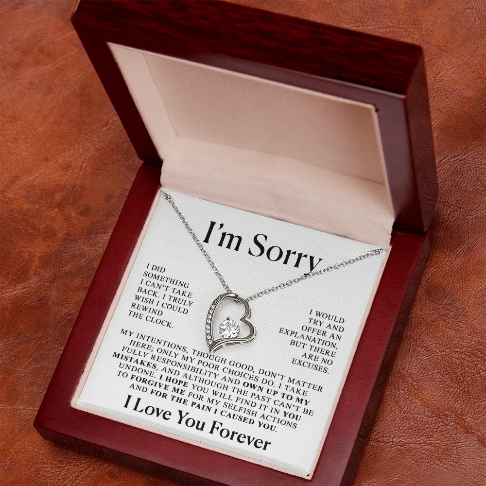 Apology Gift For Her - Heart necklace