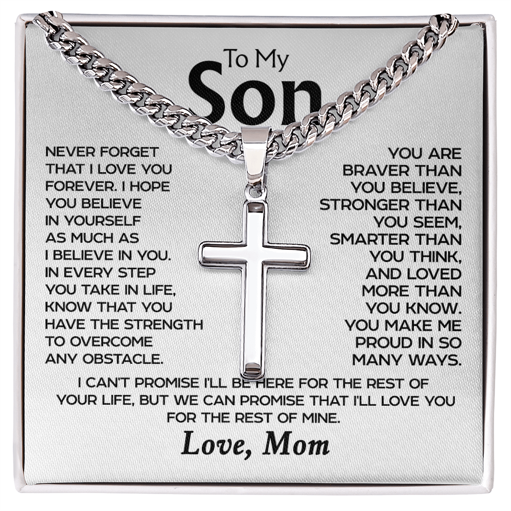 To my Son - Cross Necklace