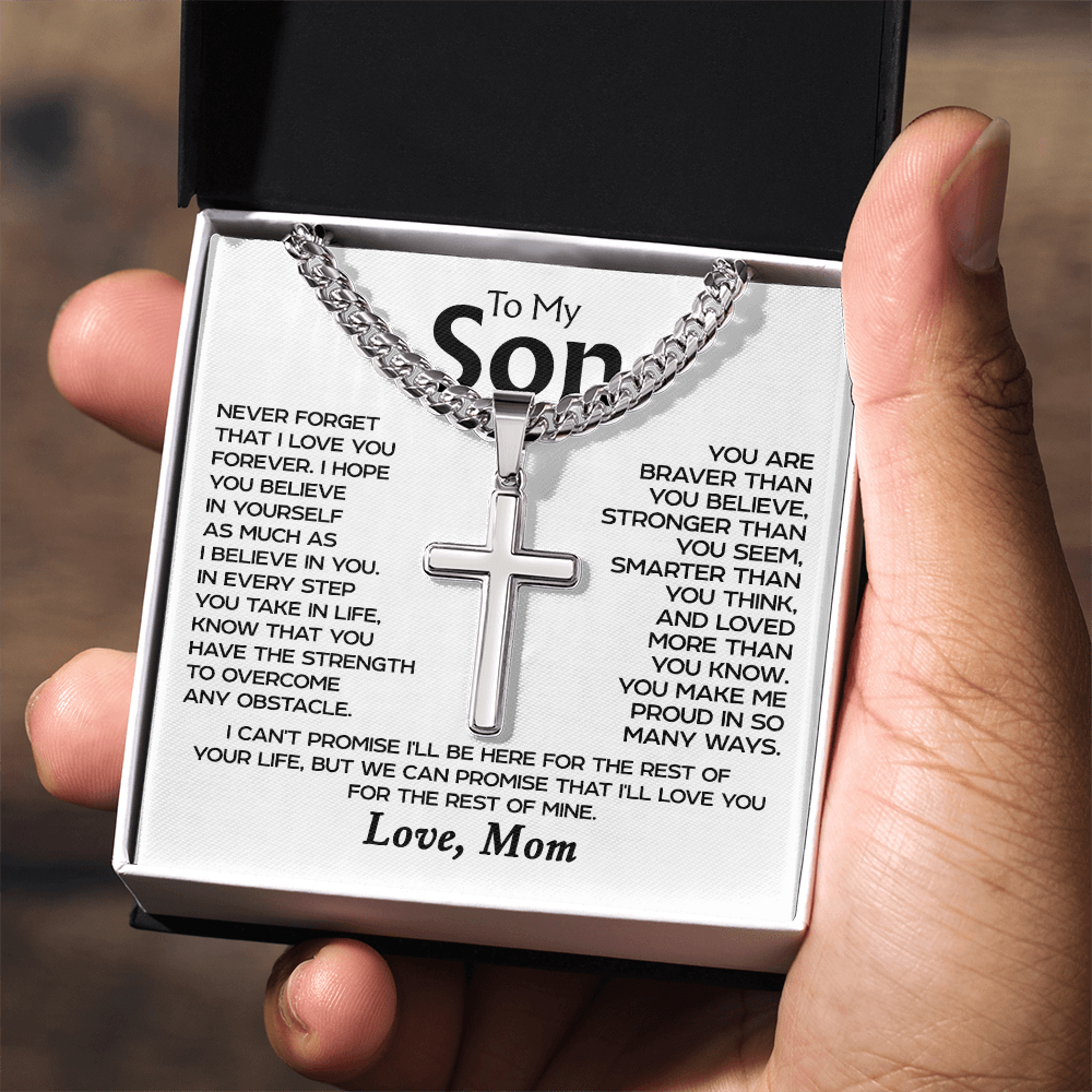 To my Son - Cross Necklace