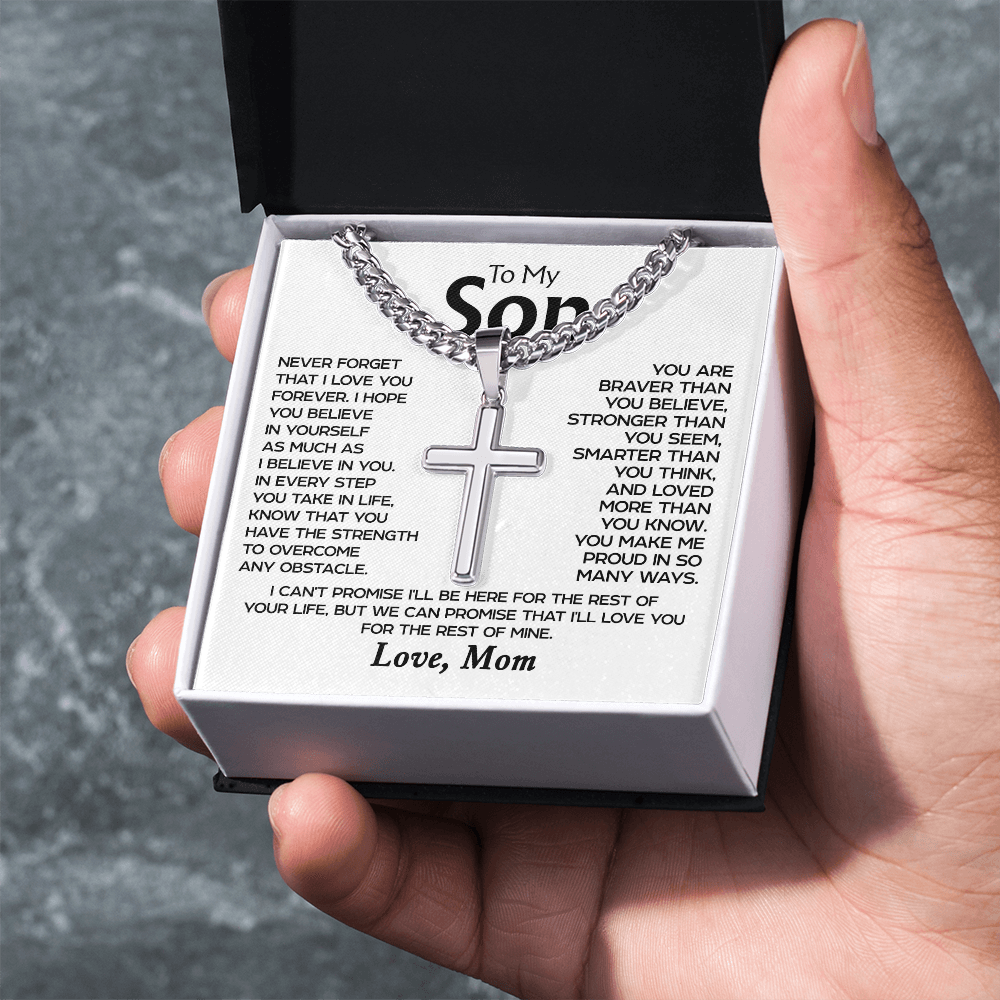 To my Son - Cross Necklace