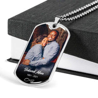 Custom Name Photo Tag Memorial Necklace