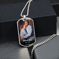 Custom Name Photo Tag Memorial Necklace