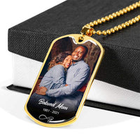 Custom Name Photo Tag Memorial Necklace