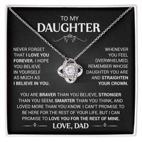 To My Daughter - Love Knot Necklace