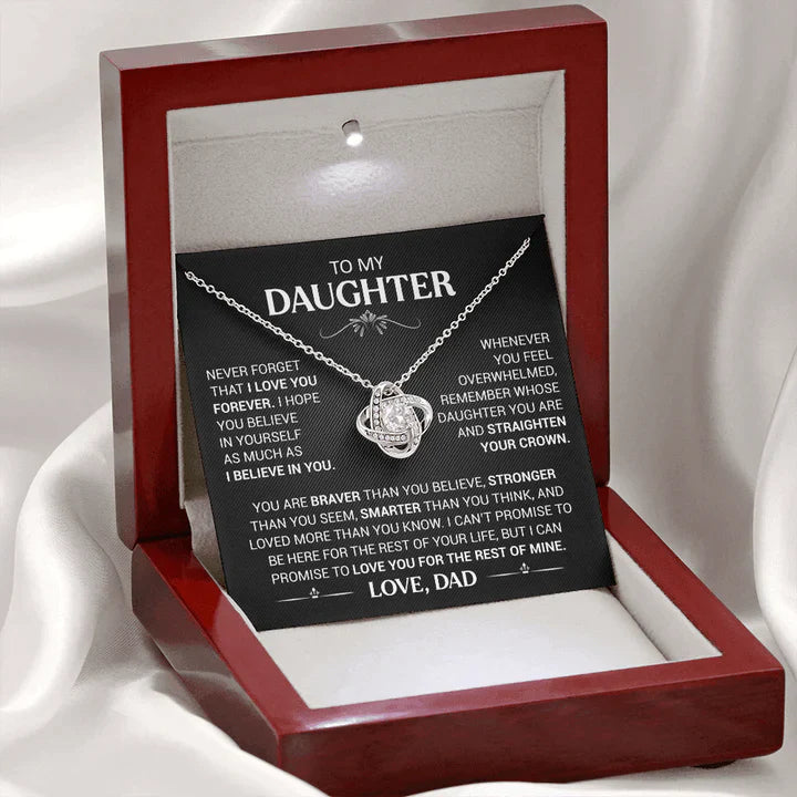 To My Daughter - Knot Love Necklace
