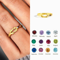 Personalize Birthstones Mother and Daughter Ring