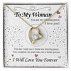 To my Wife - Love Heart Necklace - Gold