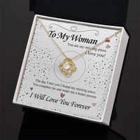 To my Woman - Love Knot Necklace - Gold