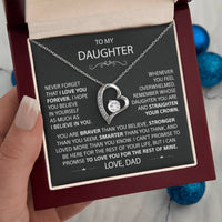 To My Daughter - Love Heart necklace