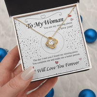 To my Woman - Love Knot Necklace - Gold