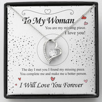 To my Wife - Love Heart Necklace - Gold