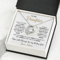 To My Daughter - Love Heart Necklace, from Mum