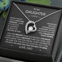 To My Daughter - Love Heart necklace