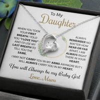 To My Daughter - Love Heart Necklace, from Mum